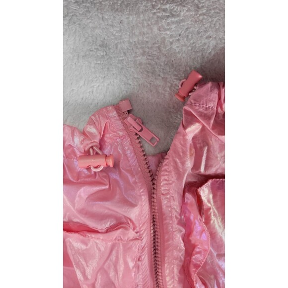 C'est Toi Pink Iridescent Windbreaker Jacket w/ Pockets Women's Small Y2K Sporty - Picture 10 of 12